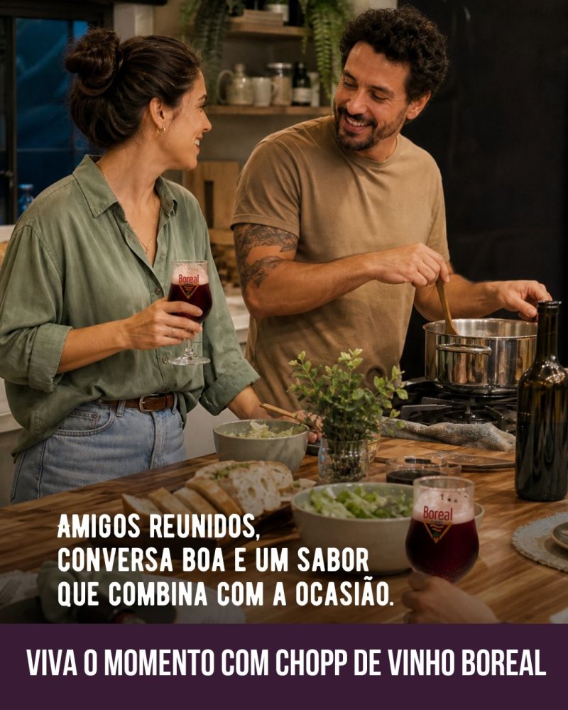 Viva o momento com Boreal Chopp de Vinho